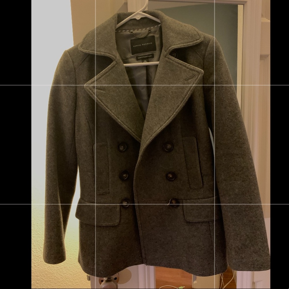 BANANA REPUBLIC - GREY PEACOAT